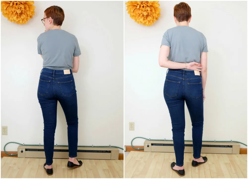 everlane authentic stretch denim high-rise and mid-rise review stylewise-blog.com