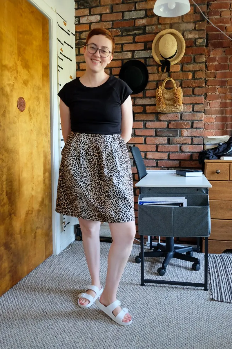 cheetah print skirt styled